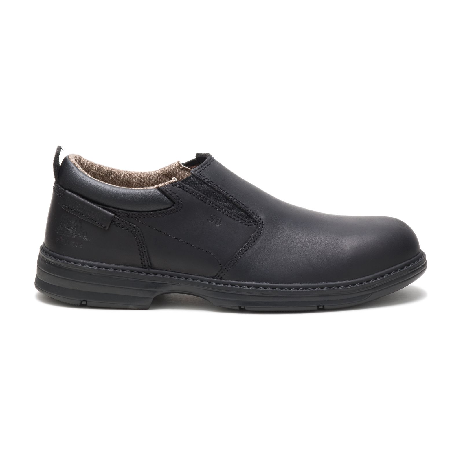 Caterpillar Work Shoes Dubai - Caterpillar Conclude Steel Toe Mens - Black JWGMRH079